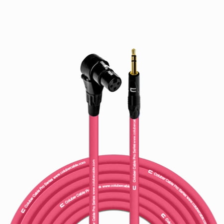 Coluber Cable Right Angle XLR Female to 3.5 TRS Male Pro Microphone Connector