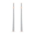 thumbnail image 2 of DGOLD Boucles d'Oreilles Pendantes en Or Rose 10kt Diamant Blanc Rond pour Femmes (1/2 cttw), 2 of 4