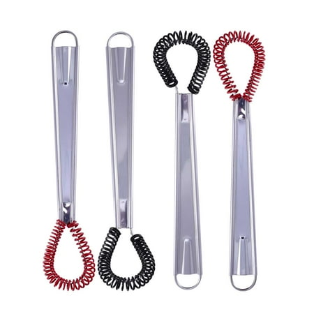 

FRCOLOR 4pcs Stainless Steel Silicone Spring Egg Beater Manual Eggbeater Cream Whisk Juice Mixer for Kitchen Home (Assorted Color)