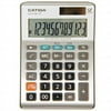 12-digit business calculator - catiga cd-2738-12t - dual-power - tax calculator (silver)