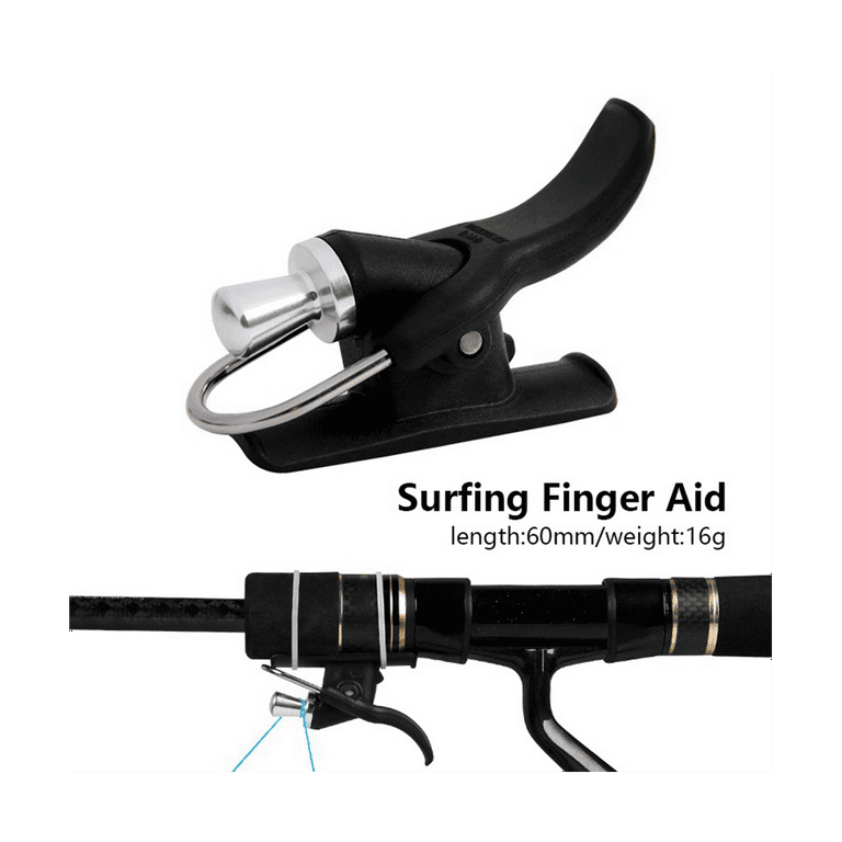 2 Set Sea Fishing Trigger Cannon Surf Fishing Trigger Aid Fixed Spool  Casting Aid Thumb Button Fishing Accessories