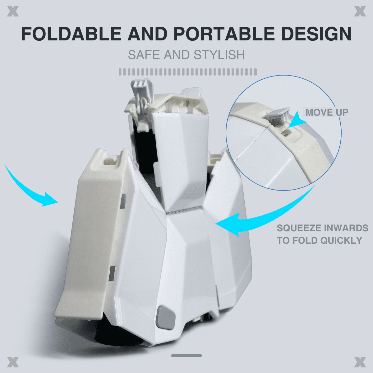 Foldable Safety Hardhat Helmet Outdoors Collapsible Helmet Perfect Construction Hard Hats Safety Cap One Size for Offices Earthquake Public Facilities of Disaster (White)