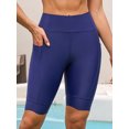 thumbnail image 4 of Sociala Women's Wider Waisted Swim Shorts UPF 50+ Board Shorts with Pockets Quick Dry Swimsuit Bottoms, 4 of 6