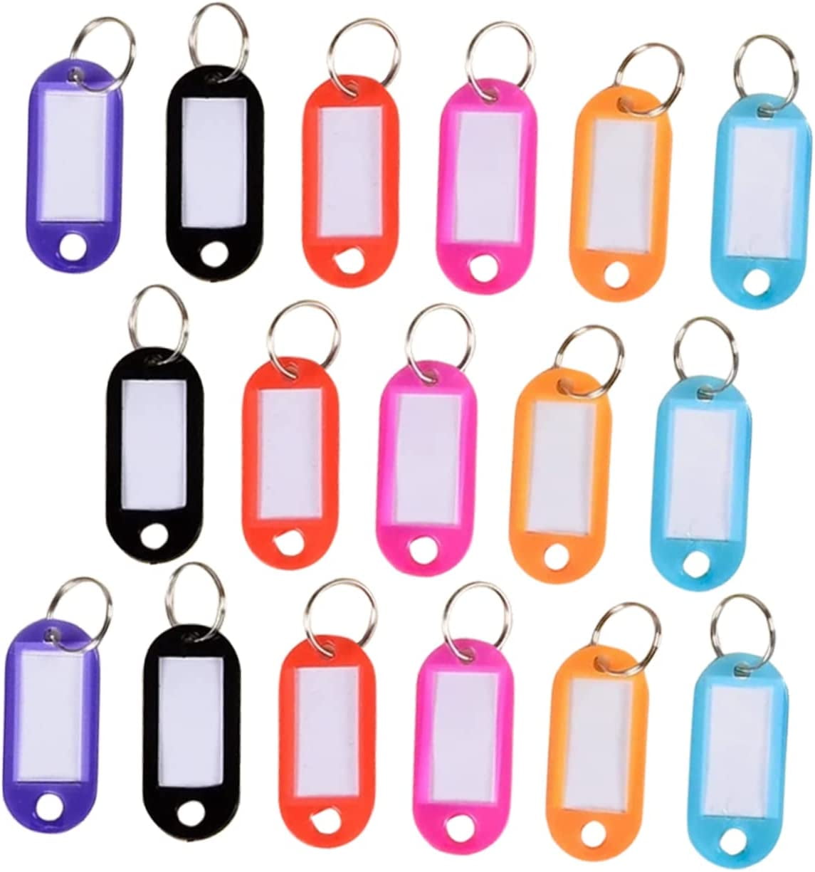 60pcs Key Tag Plastic Key Tags Colored Labels Car Key Chain Key Identifiers Tags Key Identifier