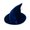 Blue, variant on Witch Hat with Star Chain Pendant, Wide Brim Pointed Wizard Hat, Halloween Party Accessory for Women
