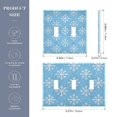 thumbnail image 2 of Yayeee Toggle Light Switch Wall Plate 3-Gang 6.37"x4.48" Decorative Outlet Cover, Snowflake Pattern, 2 of 7