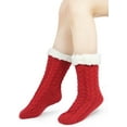 thumbnail image 4 of LZLINGMEI Slipper Socks for Women with Gripper  Winter Non Slip Thick Fuzzy Socks Warm Cozy Christmas Gift, 4 of 6