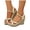 White, variant on Women's Platform Wedge Sandals Open Toe Espadrille Strappy Sandal Breathable Buckle Ankle Strap Dressy Shoes Brown Size 6