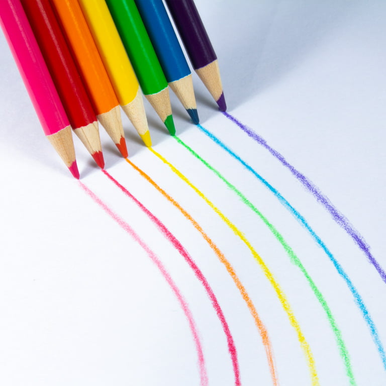 4pcs/pack Kawaii 4 Color Concentric Rainbow Pencil Crayons Colored Pencil  Set Art School Painting Graffiti Drawing