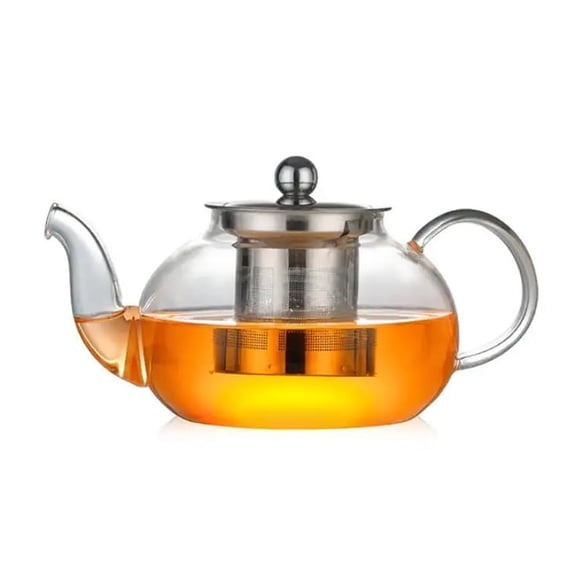 Kitchen Teapot for Loose Tea Glass Teapot 40.58 fl oz (1200 ml) Tea Brewer Borosilicate Tea Pot Coffee Pot Glass Kettle with Infuser for Blooming Teas