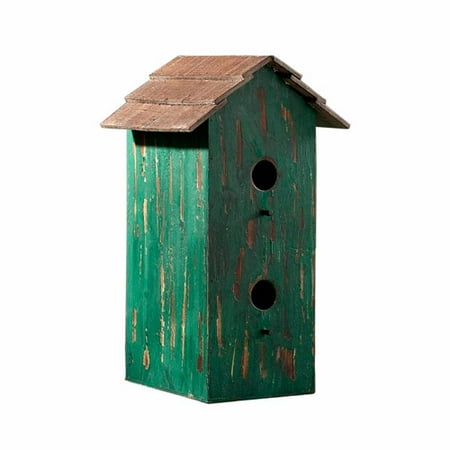 Lodge Collection 9" x 9" x 16" Tall Green Birdhouse, 6-Pack