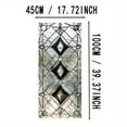 thumbnail image 2 of 1PC Window Privacy Film Decorative Frosted Glass Window Film, Lattice Pattern Sun Blocking Stained Glass Clings, Static Cling Removable Stickers for Home Door Coverings, 17.7" x 39.4", 2 of 9
