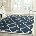 thumbnail image 2 of SAFAVIEH Cambridge Kevin Geometric Wool Area Rug, Navy/Ivory, 7'6" x 9'6", 2 of 7