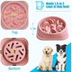 thumbnail image 2 of Comedero lento para perros, paquete de 2, cuencos antideslizantes con diseño de rompecabezas, cuenco interactivo antihinchazón, cuenco antiasfixia para perros, color rosa, 2 of 5