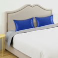 thumbnail image 5 of Haosy Satin Pillowcase for Hair and Skin Standard Cooling Silk Pillow Case with Envelope Closure Dark Blue 20"x26", 5 of 9