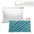 thumbnail image 3 of Nestl Velvet Throw Pillow Covers Solid Rectangle Soft Decorative Pillow Cover for Sofa, 12" x 20", Beach Blue, Pack of 2, 3 of 8