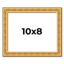 10x8 Frame gold  Picture Frame Complete Wood Picture Frame with UV Acrylic, Foam Board Backing &