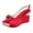 Red, variant on Platform Wedge Sandals for Women Arch Support on Espadrilles Open Toe Comfortable Wedge Sandals with Bow Comfy Casual Bohemian Summer Vacation Shoes Black 9