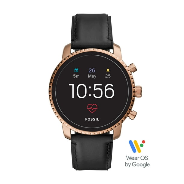 fossil men's q explorist gen 4 leather smart watch