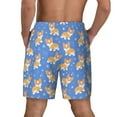 thumbnail image 2 of Rocae Kawaii Corgi for Men's Swim Trunks Quick Dry With Two Side Pockets and One Lined Patch Pocket3X-Large, 2 of 9