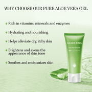 Aloderma 99% Organic Aloe Vera Gel, Bottled within 12 Hours of Harvest (114g, 4.0 oz), No Sticky Residue - No Powder Concentrates or Water Added - Eco-Friendly