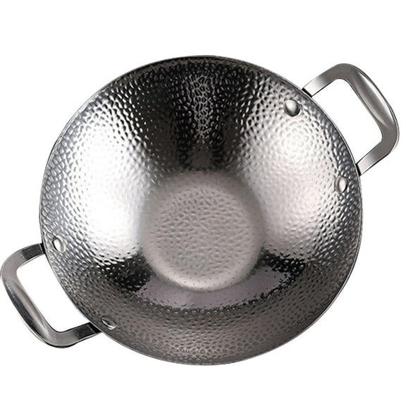 Soimiss Hammer Texture Cooking Pot Stainless Steel Easy to Clean for Housewives 1 PCS