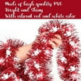 thumbnail image 4 of Christmas Tinsel Garland 33 FT, Red White Snowflake Metallic Twist Garland Ceiling Hanging Decor for Christmas Tree Party Ornaments Holiday Indoor Outdoor Supply, 4 of 7