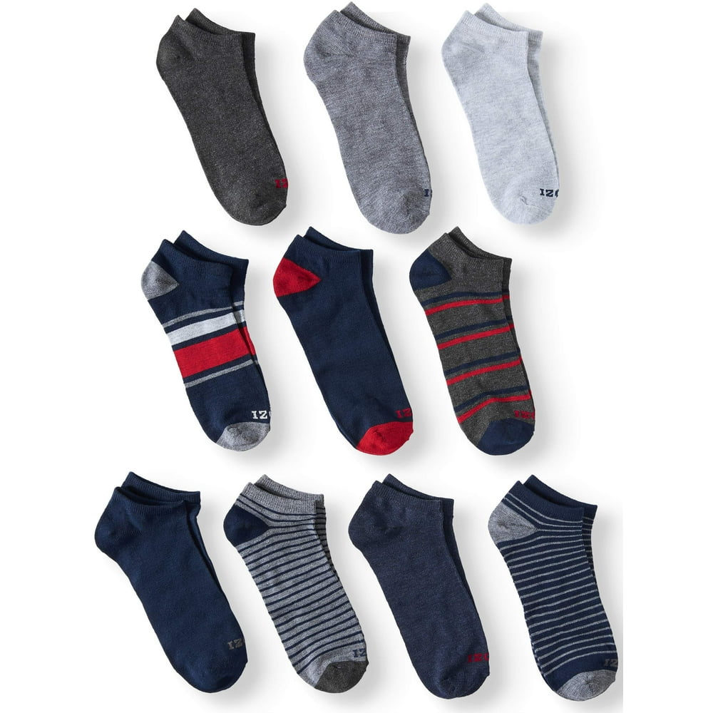 IZOD Men's Flatknit Low Cut Socks, 10 Pairs