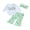 Green, variant on Baby Girl St. Patricks Day Outfits 3 6 9 12 18 Months Clover Print Romper Onesie Flared Pants Headband 3Pcs Spring Fall Clothes