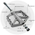 thumbnail image 3 of BUCKLOS MTB Pedals Mountain Bike Pedals Platform 9/16” Lightweight Non-Slip Cycling Double DU Sealed Bearing Flat Pedals with 16 Anti-Skid Pins, 3 of 7
