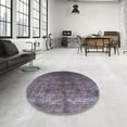 thumbnail image 3 of Ahgly Company Indoor Rectangle Mid-Century Modern Plum Purple Purple Oriental Area Rugs, Swatch Sample, 3 of 6