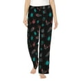 thumbnail image 2 of Lsque Colorful Insect Print Women's Pajama Pants, Lounge Pant - Comfortable Home Wear,Elastic Waistband, Stylish Design-Medium, 2 of 9
