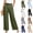 Army Green, variant on Wide Leg Pants for Women Cotton Linen Solid Dress Pants Flowy Lounge Baggy Business Work Summer High Waisted Slacks with Pockets Lightweight Trousers (Just Pants) Camel S