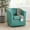 Turquoise, variant on Red PU Swivel Club Chair - 30.5 in Height with 19 in Seat for Living Room Conversation Seating