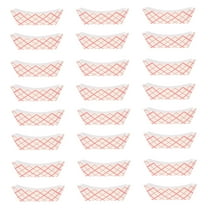 Howish food boat 50 Red & White Grease Resistant Paper Trays for Snacks(5.59"X4.8"X1.57")