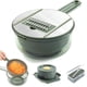 thumbnail image 5 of Cortador de verduras - Nueva versión mejorada Cortador y rebanador de verduras de cocina 10 en 1 - Cocina de acero inoxidable multiusos con protector de mano, cesta de drenaje, 5 of 5