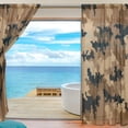 thumbnail image 4 of Splicing Pattern Fashionable Camouflage Pattern Semi Sheer Curtains Window Voile Drapes Panels Treatment-55X78in for Living Room Bedroom Kids Room, 4 of 4