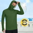 thumbnail image 6 of Maqroz Rash Guard Men UPF 50+ Plus Size Long Sleeve Sun Protection Hoodie with Face Mask Cooling Fishing Shirt Workout Top with Thumb Holes Hiking Athletics, 6 of 8