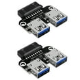 thumbnail image 1 of 2X 20Pin to USB3.0 Adapter Connverter Desktop Motherboard 19 Pin/20P Header to 2 Ports USB A Female Connector,PH22, 1 of 6