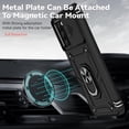 thumbnail image 3 of for Samsung Galaxy A03S Case with Slide Camera Cover HD Screen Protector [Military Grade 16ft. Drop Tested] Magnetic Ring Holder Kickstand Protective Phone Case for Samsung Galaxy A03S, Black, 3 of 17