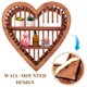 thumbnail image 5 of Estante de exhibición de madera montado en la pared Estante de exhibición de madera en forma de corazón para dormitorio, 5 of 7