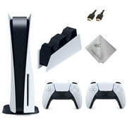 TEC Sony PlayStation_PS5 Gaming Console (Disc Version) with One Extra Controller Plus Dual Charging Station Bundle