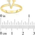 thumbnail image 5 of Floreo 10k Yellow Gold Letter A-Z Small Block Alphabet Character CZ Initial Ring, 5 of 5