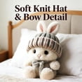 thumbnail image 4 of Handmade Mini Bunny Hug Cute Easter Gift, Stuffed Plush Bunnies Figurine in a Box, Emotional Support Pocket Rabbit, Bunny in a Box Inspirational, Mini Plush B unny with Card (Blue), 4 of 8