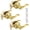 Gold, variant on Black Entry Door Lever Exterior Entrance Door Handle with Lock and Key, Keyed Alike Door Lock Wave Style Black Front Door Handle, 2 Pack
