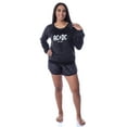 thumbnail image 2 of AC/DC Womens' Classic Logo Symbol Sweater and Shorts Sleep Pajama Set, 2 of 7