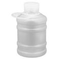 thumbnail image 2 of Botella de agua deportiva portátil de plástico esmerilado de gran capacidad de 650 ml con asa de transporte, color blanco, 2 of 14