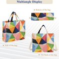 thumbnail image 6 of FORMRS Womens Corduroy Tote Bag Crossbody Shoulder Handbag with Pocket, Minimalist Triangles, 6 of 7
