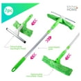 thumbnail image 6 of Super Squeegee Window Washer – 3 in 1 Professional Window Squeegee Set - 2 Window Squeegees with Microfiber Scrubbers and Extension Pole – for Windows, Glass, and Auto, 6 of 6