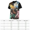 thumbnail image 2 of Demon Slayer Shirts Men's Short Sleeve Printed T-Shirt Graphic Comfortable Tee Tops Summer Blouse XL, 2 of 5